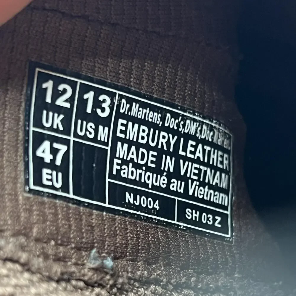 Dr Martens Embury Chelsea Boots Men Size 13 Brown Leather Pull On Comfort Shoes